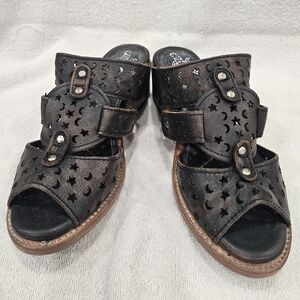 Freebird by Steven Moonstars Black Size 9 Star & Crescent Moon Cutout NIB